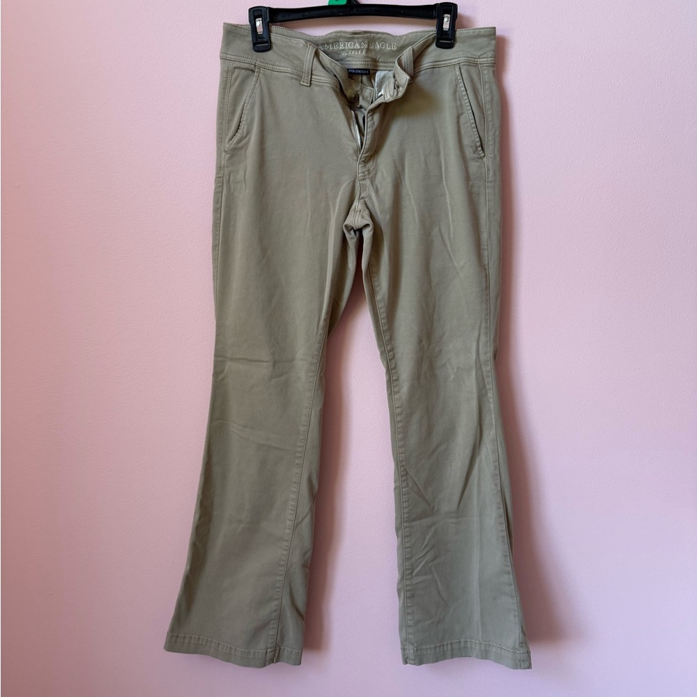 American Eagle Outfitters Khaki Flare Pants